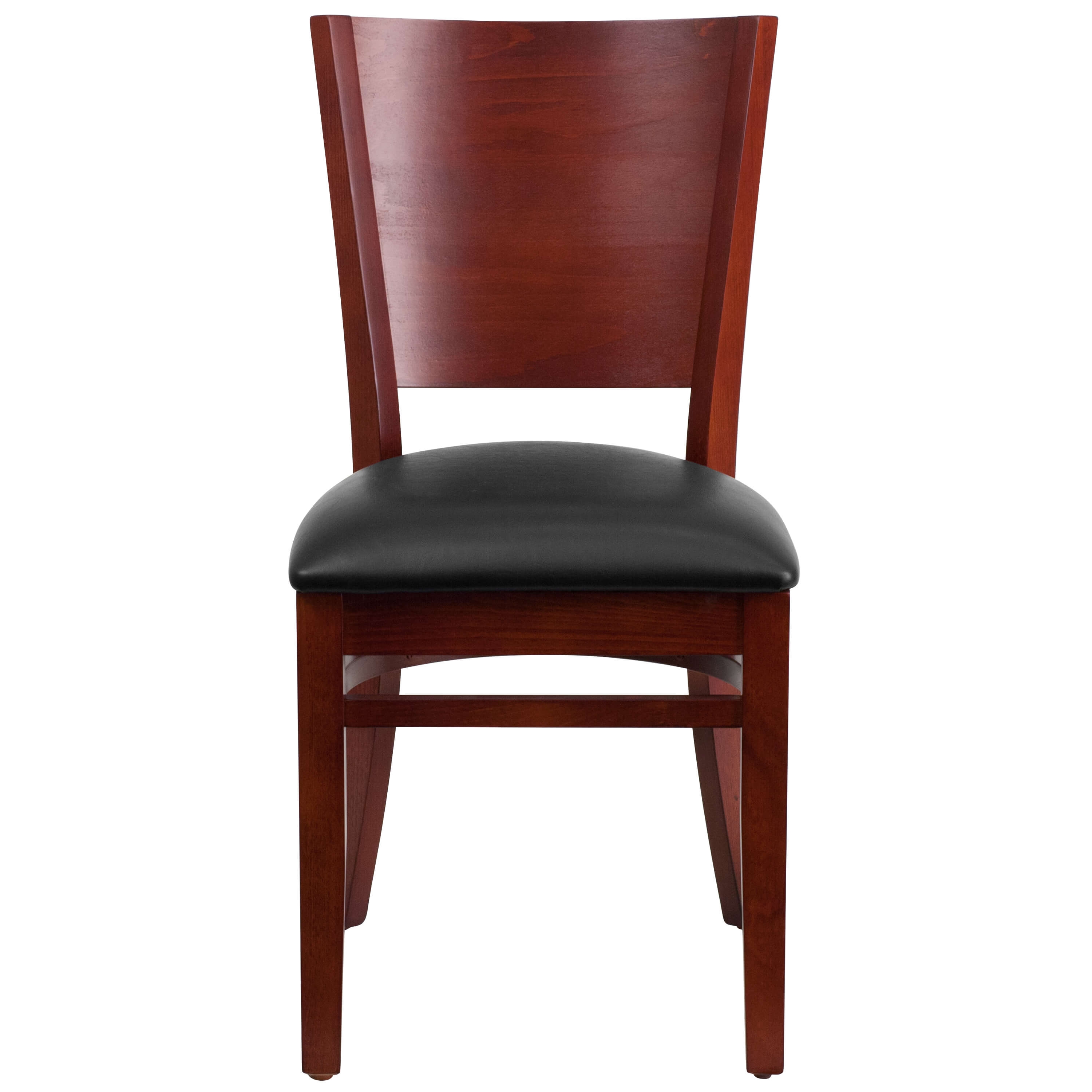 Solid wood dining chairs front view
