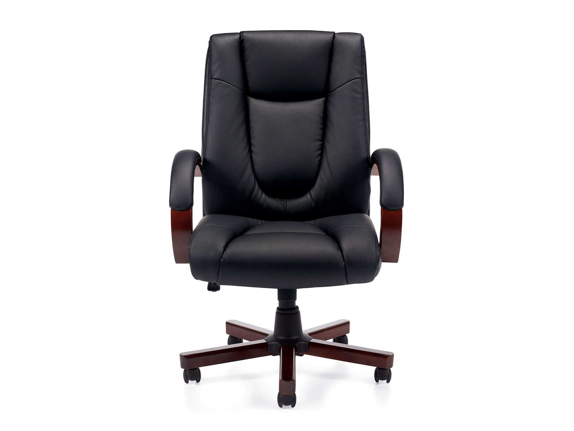 Wood office chair front
