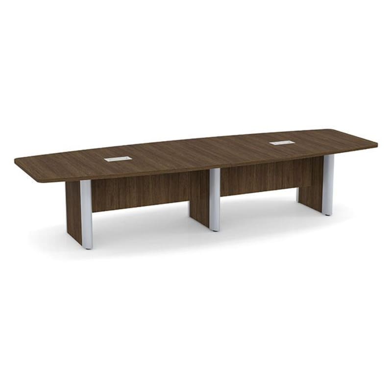 Accent Base Modern Walnut Silver Accent Base Modern Walnut Silver