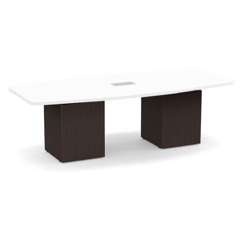 Boat shape white top espresso base Boat shape white top espresso base