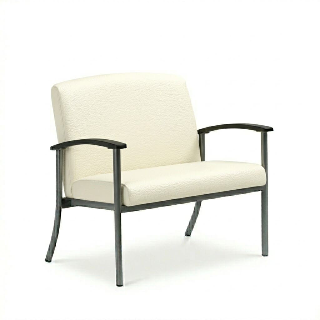 Extra wide chair low back white
