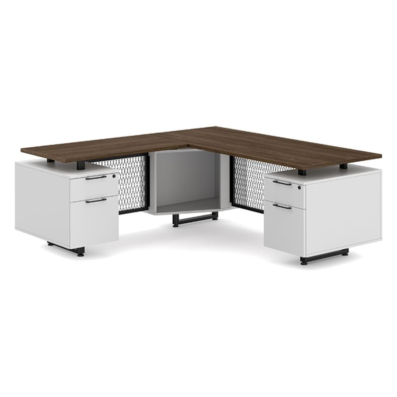 L shape office desk modern walnut top L shape office desk modern walnut top