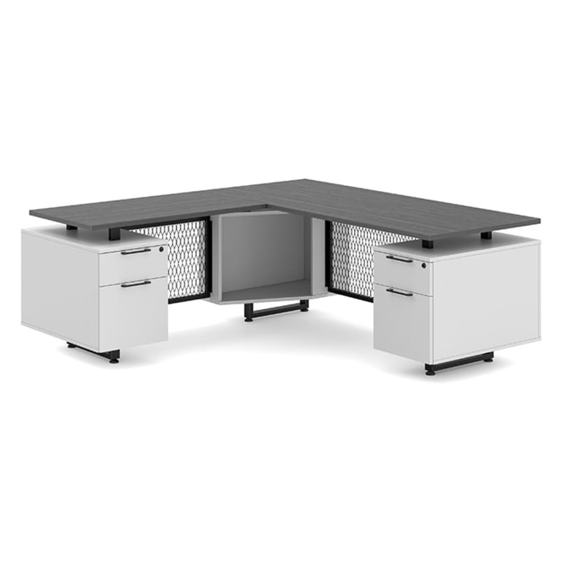 L shape office desk newport gray top L shape office desk newport gray top