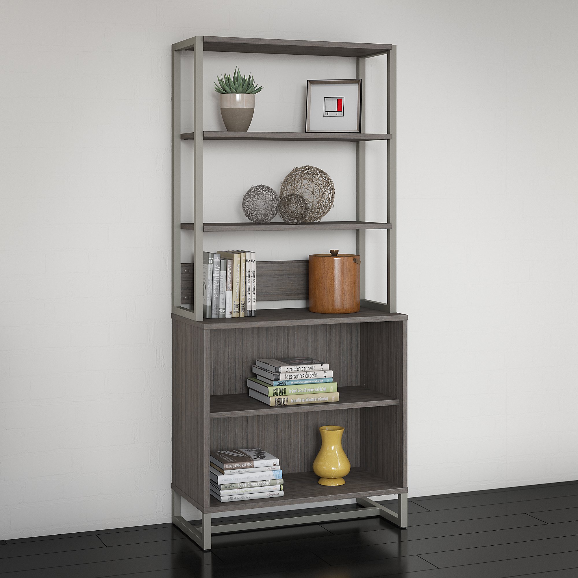 Bookcase Set Balando Desk Hutch Bookcase