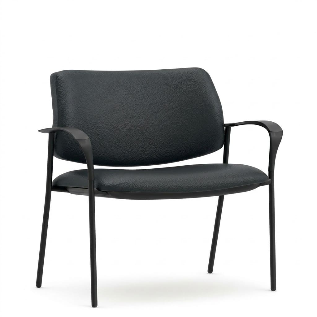 Reception chairs standard legs black
