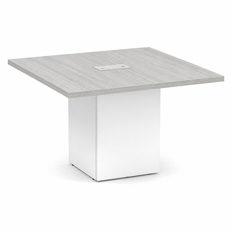Square Table Silver Birch Top White Base 1 Square Table Silver Birch Top White Base 1