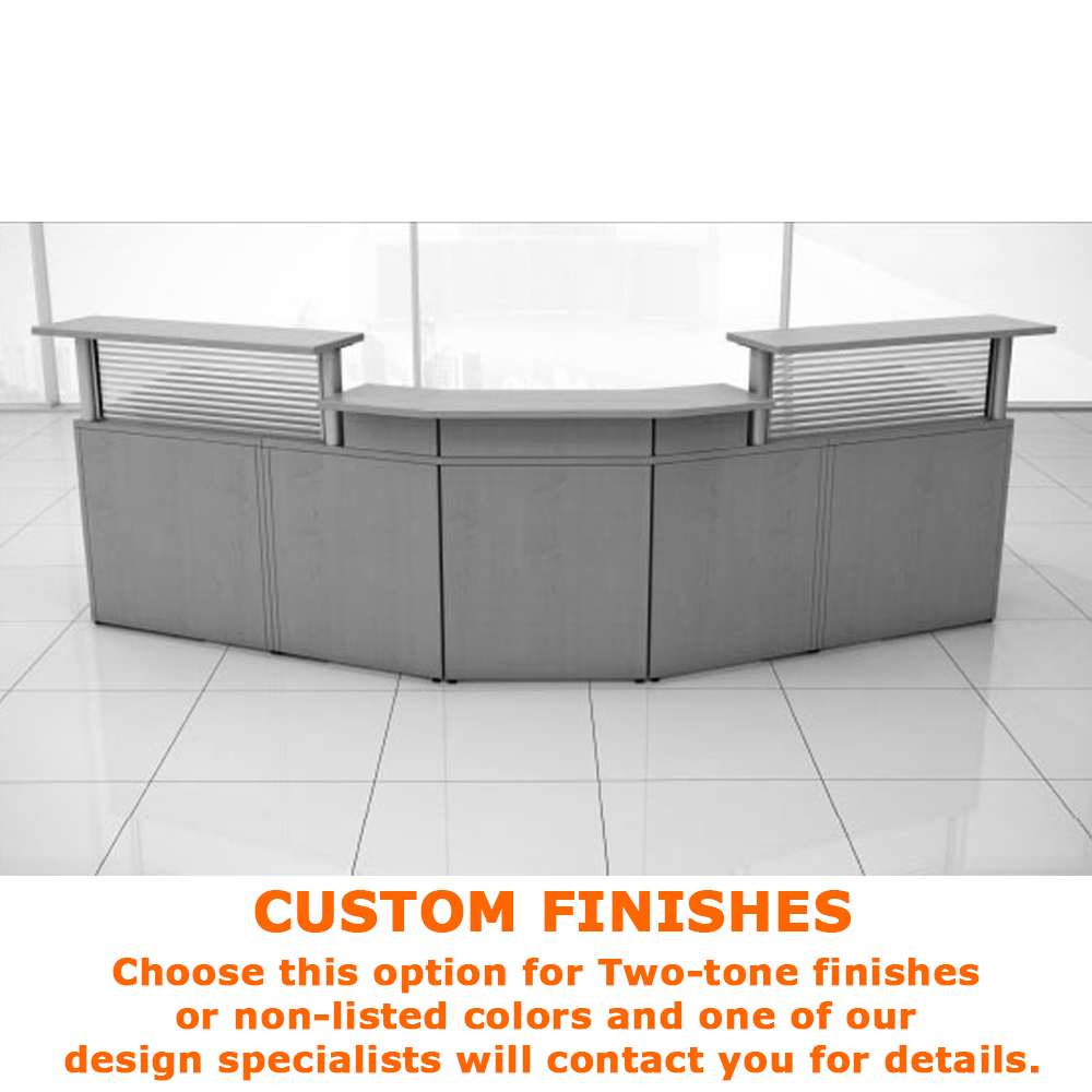 Wood reception desk CUB B2013 R003 FOI custom