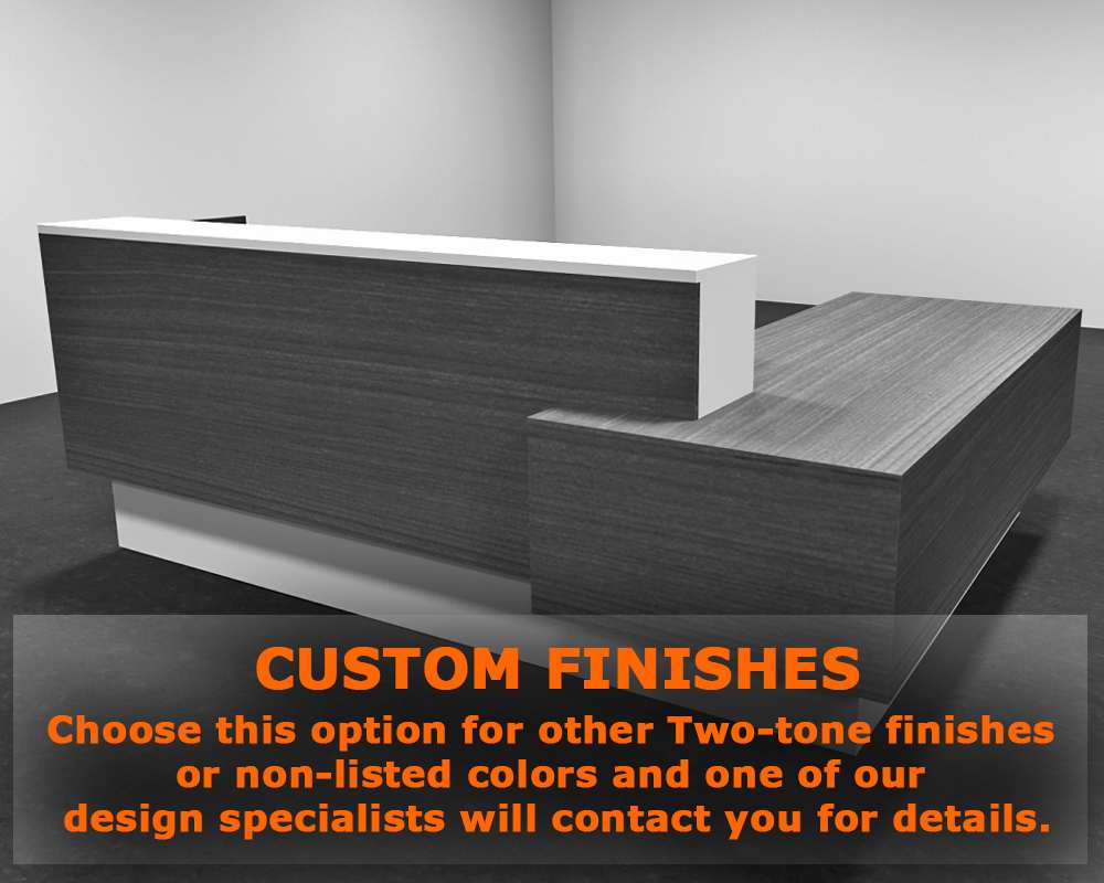 Wood reception desk CUB INB C01 LOG custom