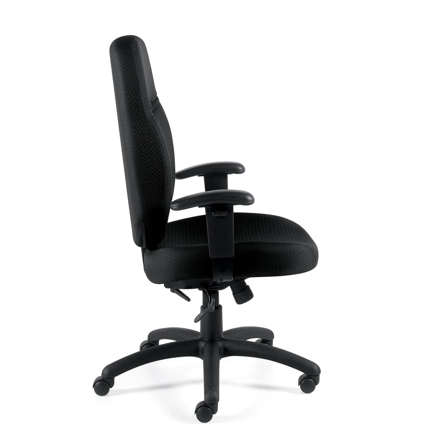 Adjustable office chair side view