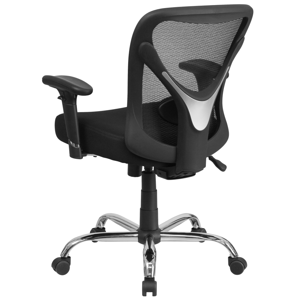 Big and tall ergonomic office chairs rear view