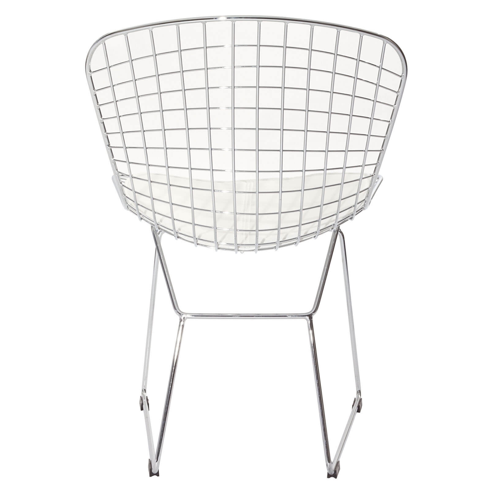 Bistro metal chair back view