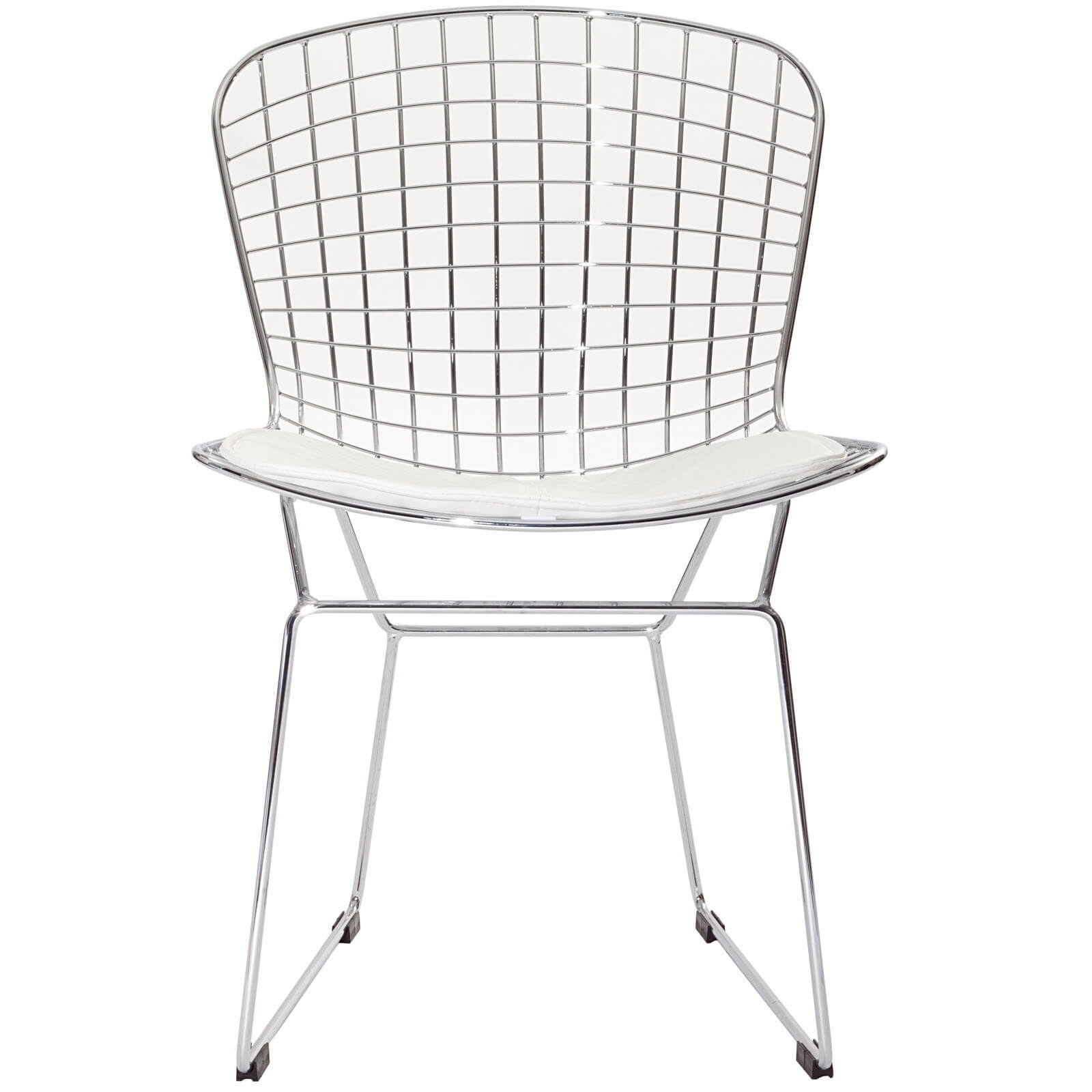 Bistro metal chair front view