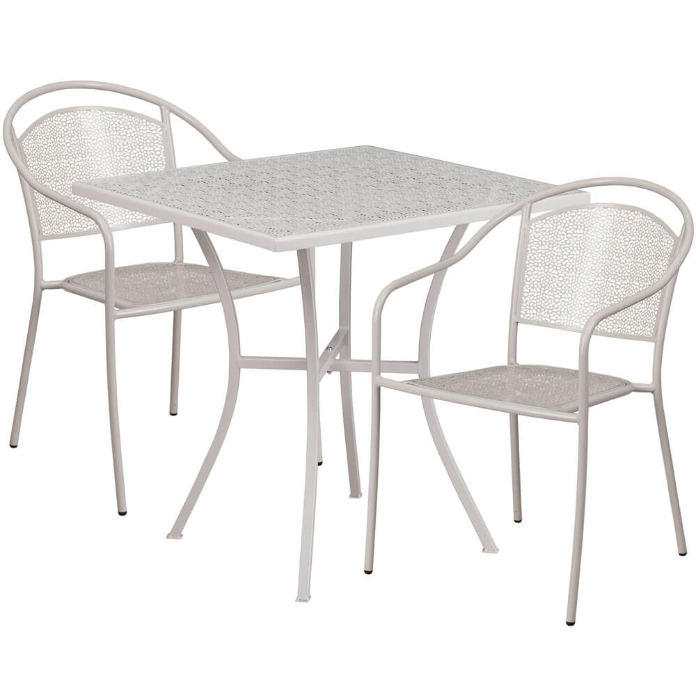 Bistro table set CUB CO 28SQ 03CHR2 SIL GG FLA