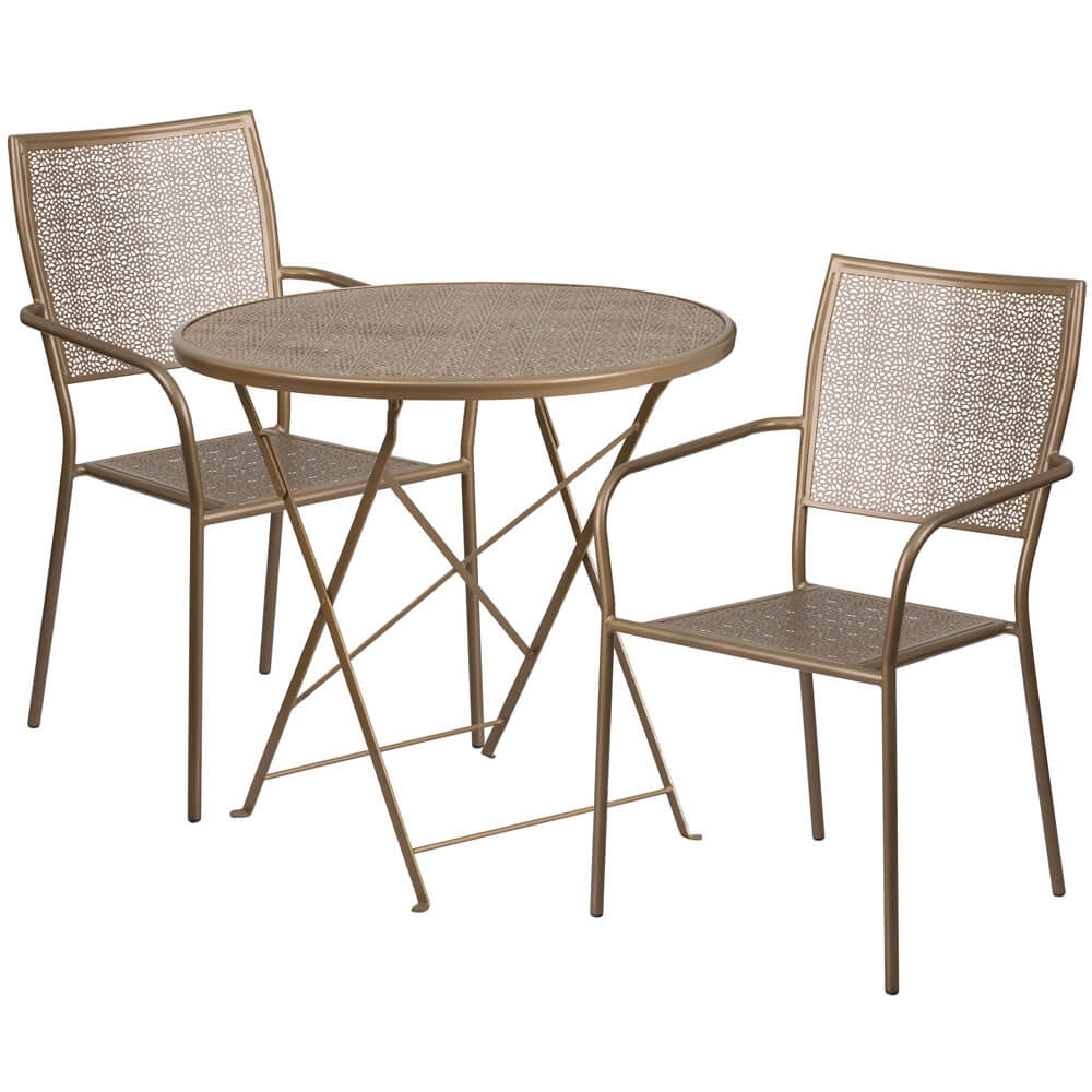 Bistro table set CUB CO 30RDF 02CHR2 GD GG FL