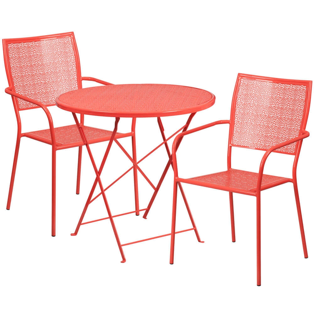 Bistro table set CUB CO 30RDF 02CHR2 RED GG F
