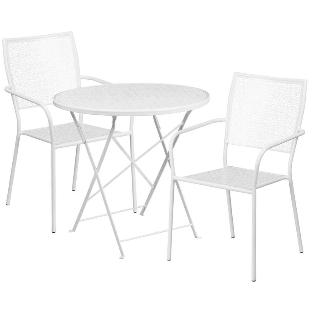 Bistro table set CUB CO 30RDF 02CHR2 WH GG FL