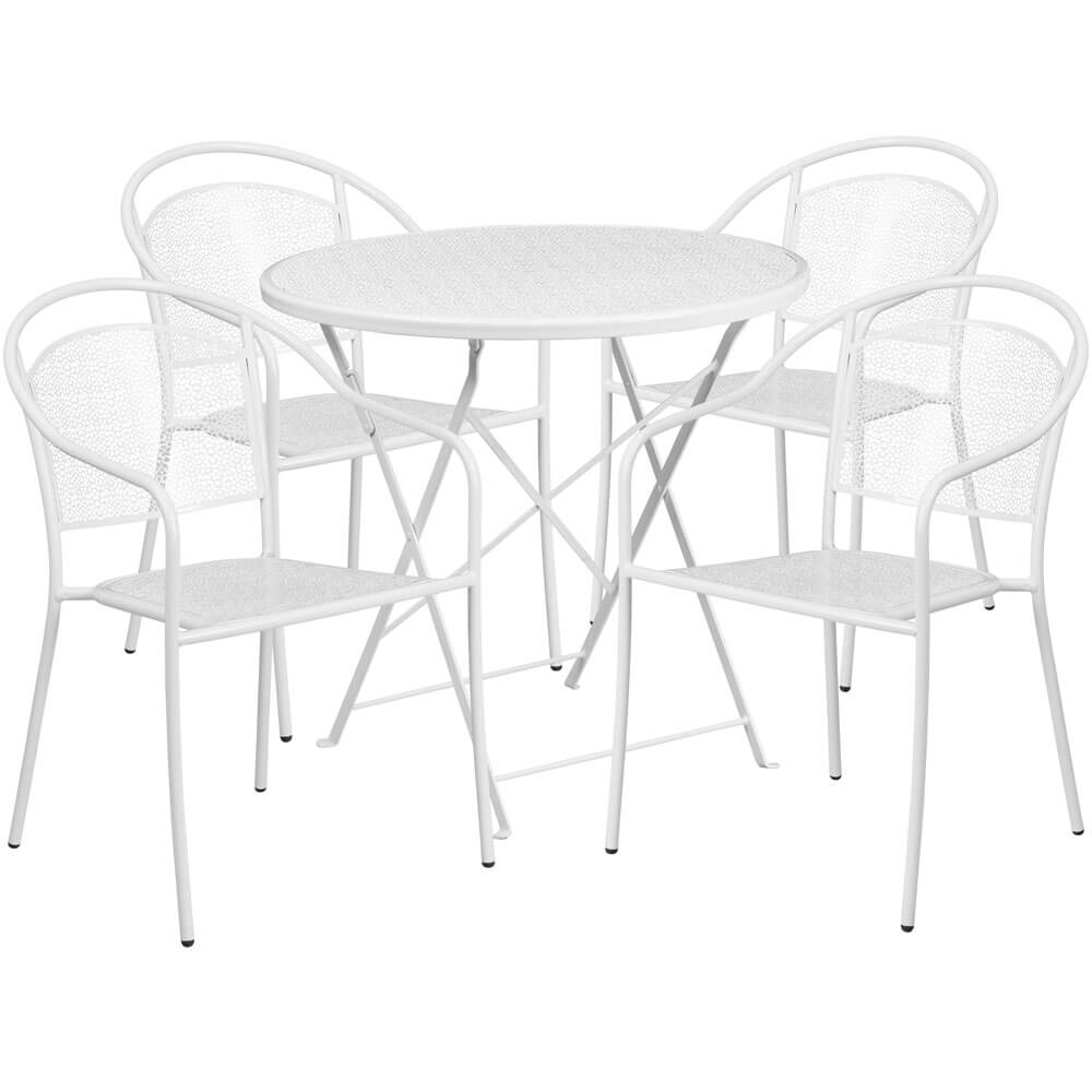 Bistro table set CUB CO 30RDF 03CHR4 WH GG FLA