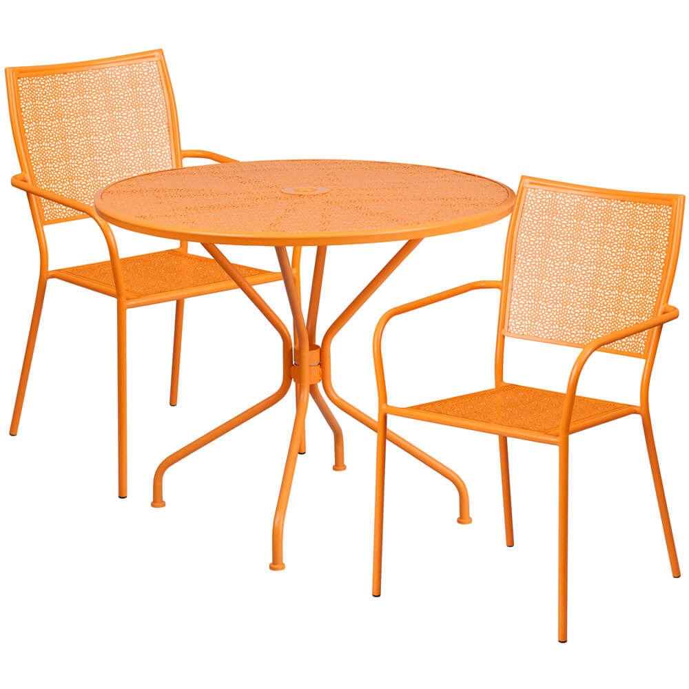 Bistro table set CUB CO 35RD 02CHR2 OR GG FLA