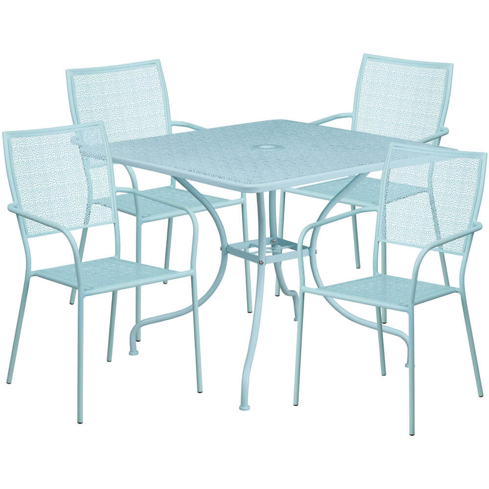 Bistro table set CUB CO 35SQ 02CHR4 SKY GG FLA