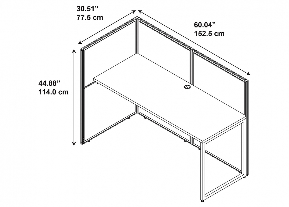 24x60 Business Office Furniture Desk With Panels