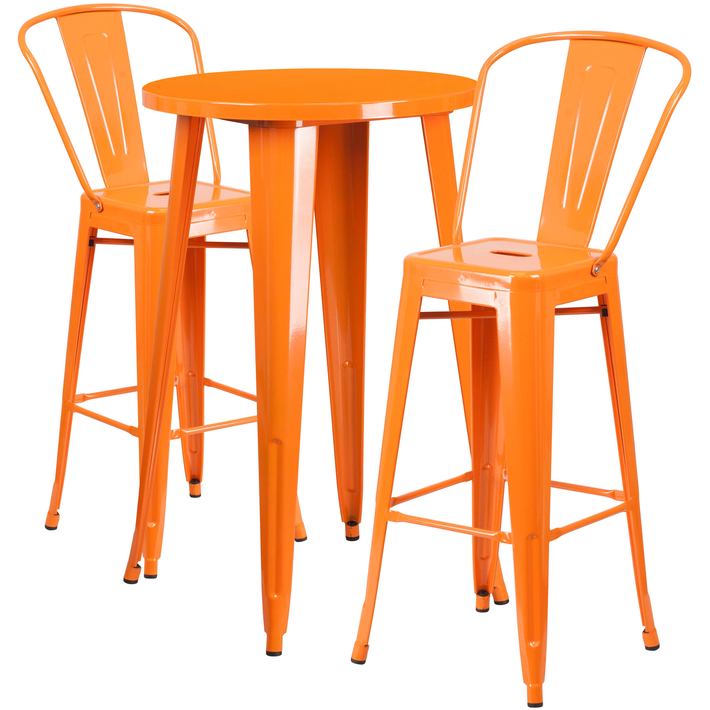 Cafe tables and chairs bar height bistro patio set