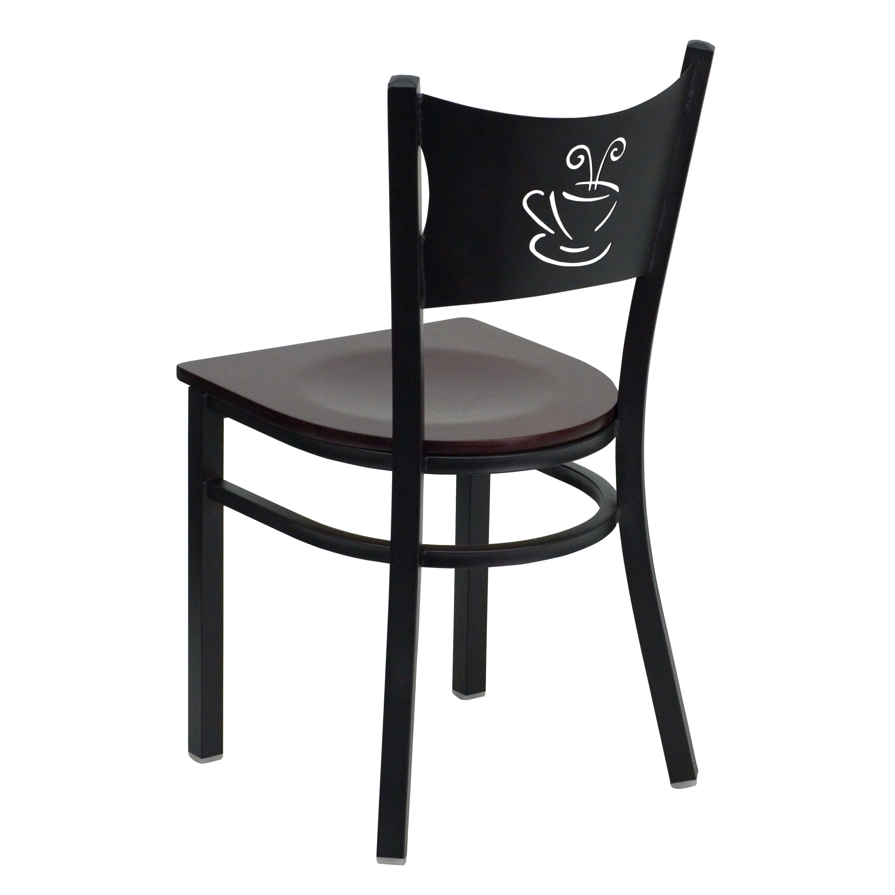 Coffe back casual dining chair back view