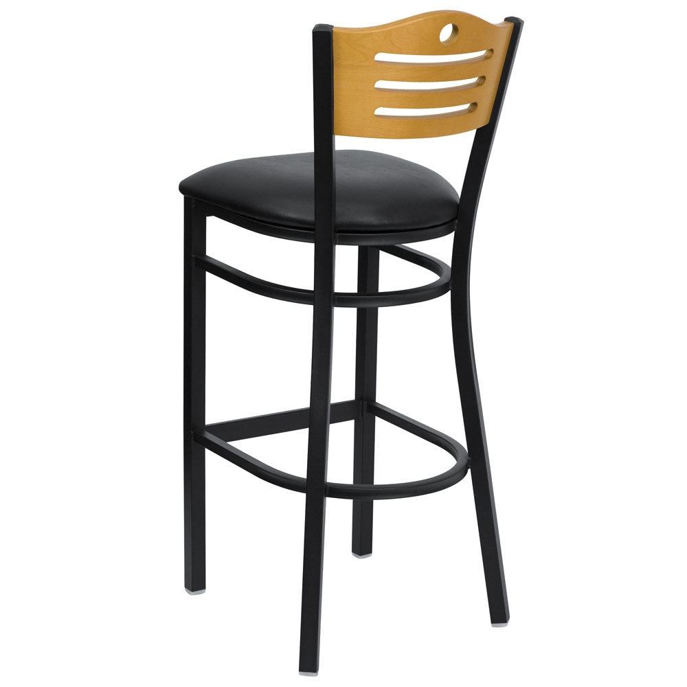 Commerical bar furniture stool back view