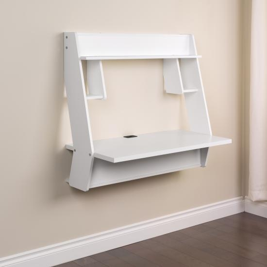 Wall Mounted Floating Desk Zero Gravity White Floating Desk