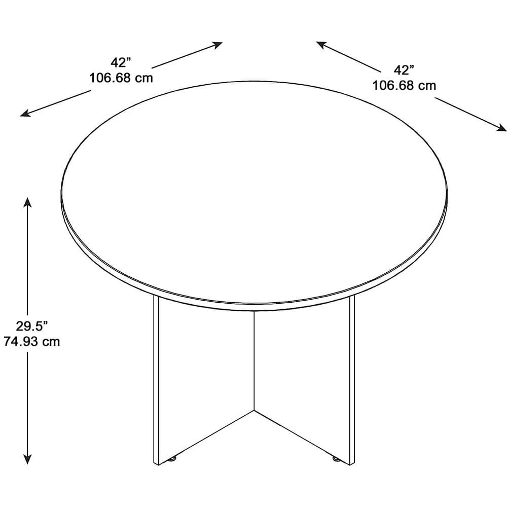 Caprise round conference table dimensions
