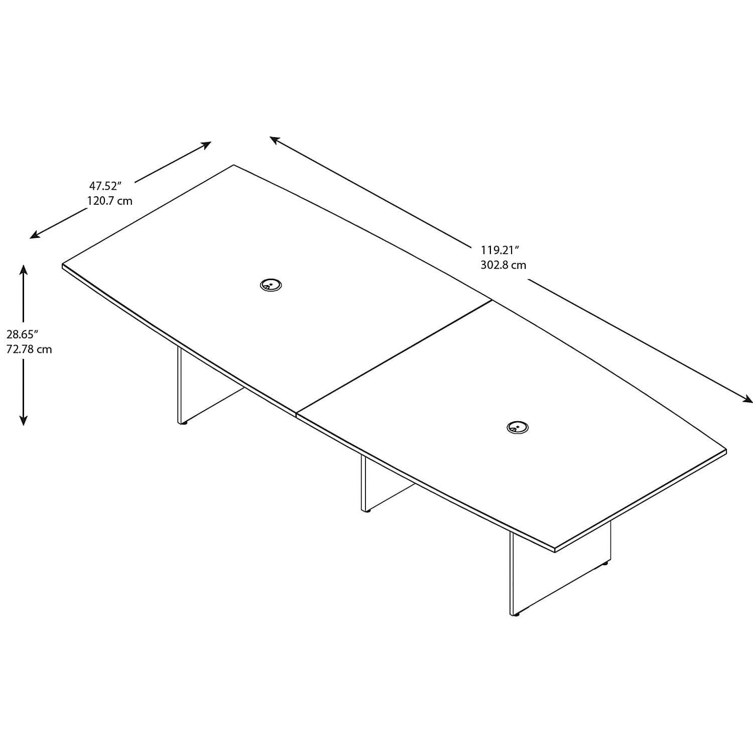 Conference tables 10 feet long dimensions