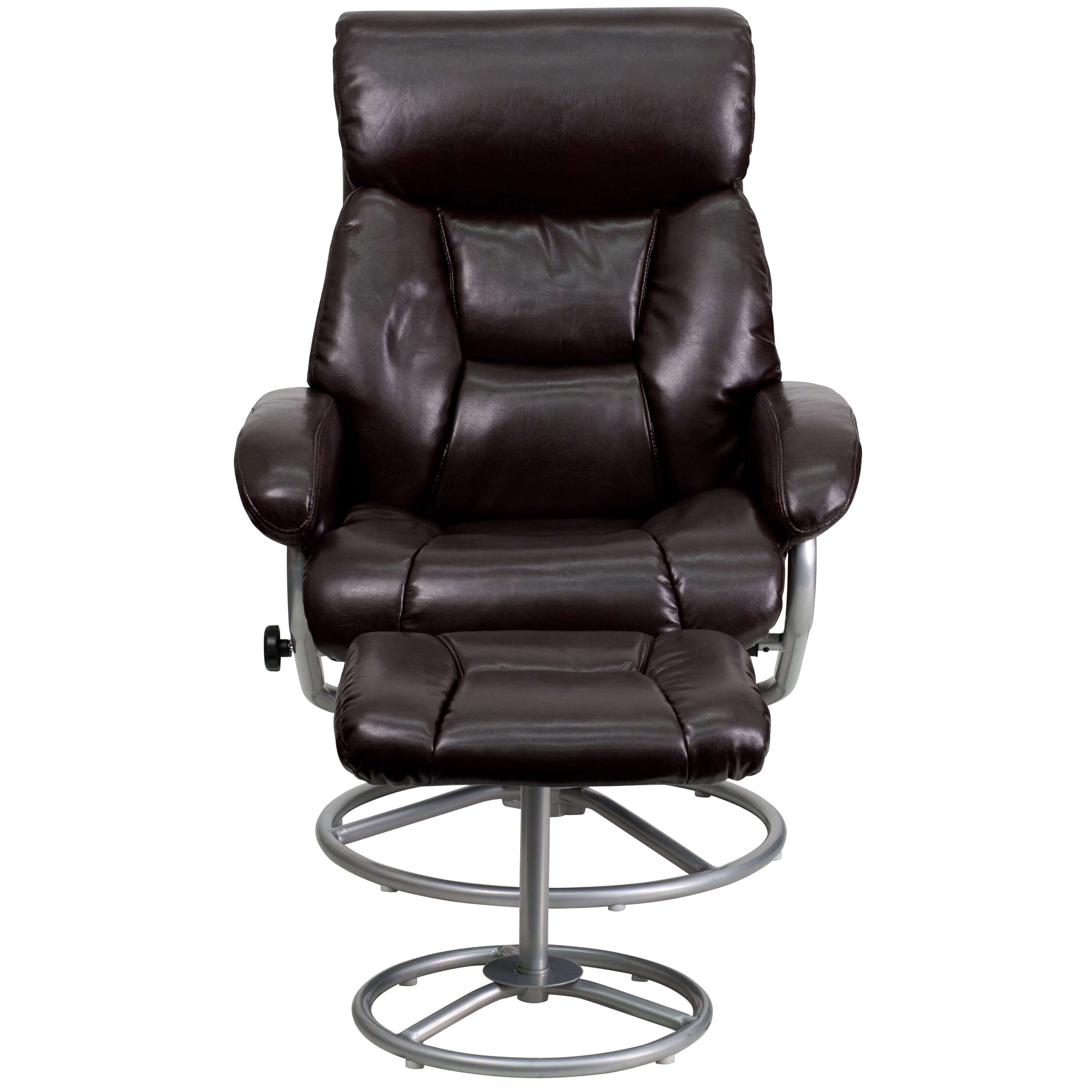 Contemporary leather recliners front view