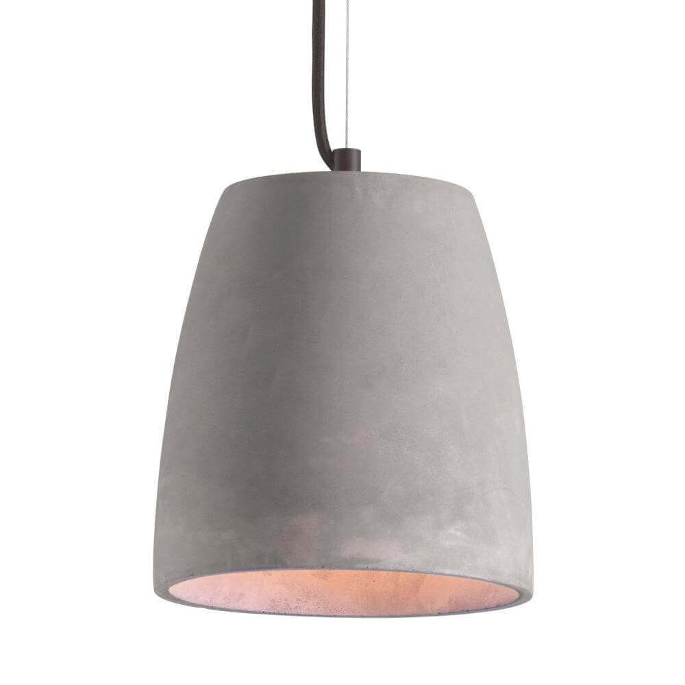 Contemporary lighting grey drum lampshade