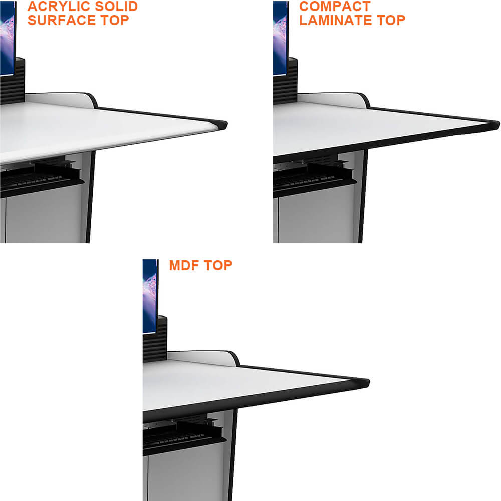 Control console x worksurface finishes