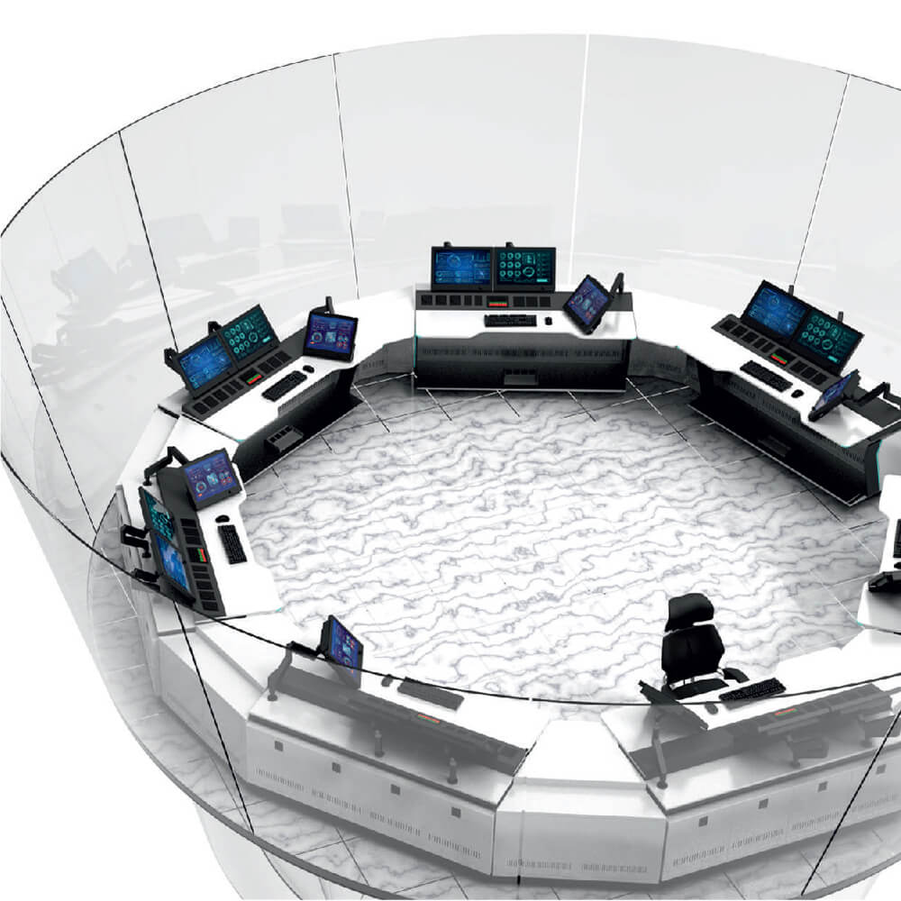Air trafic control station top view