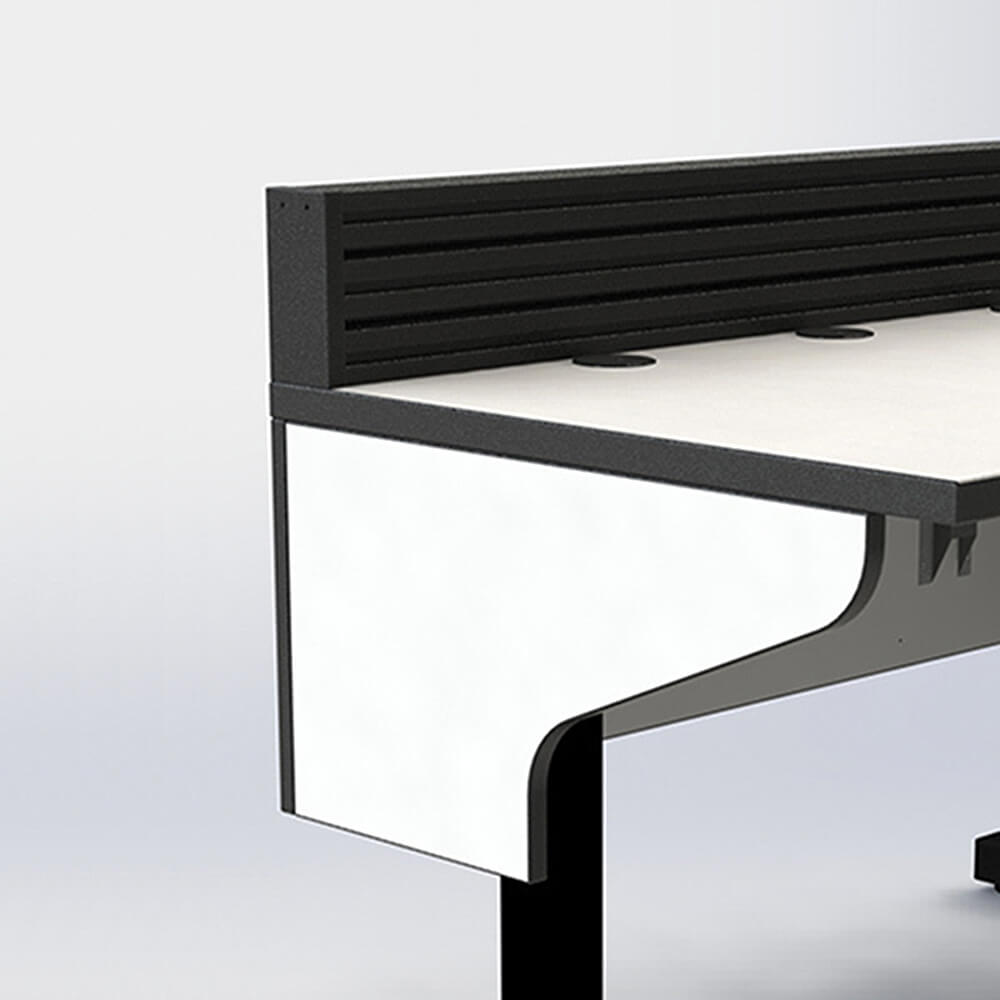 Control room consoles height adjustable close up 0
