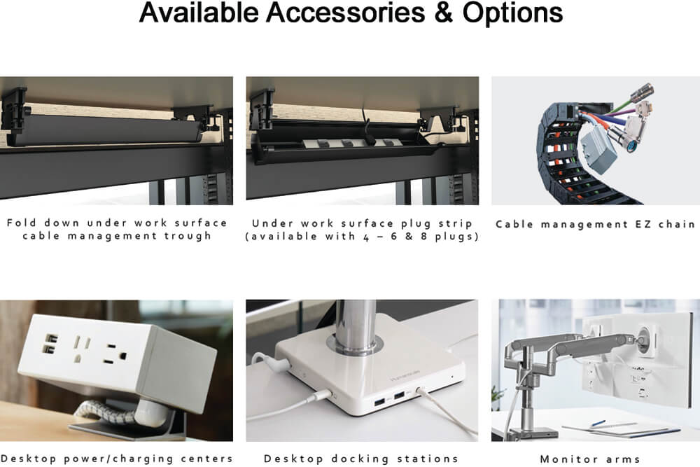 Range traiding desk available accesories and options