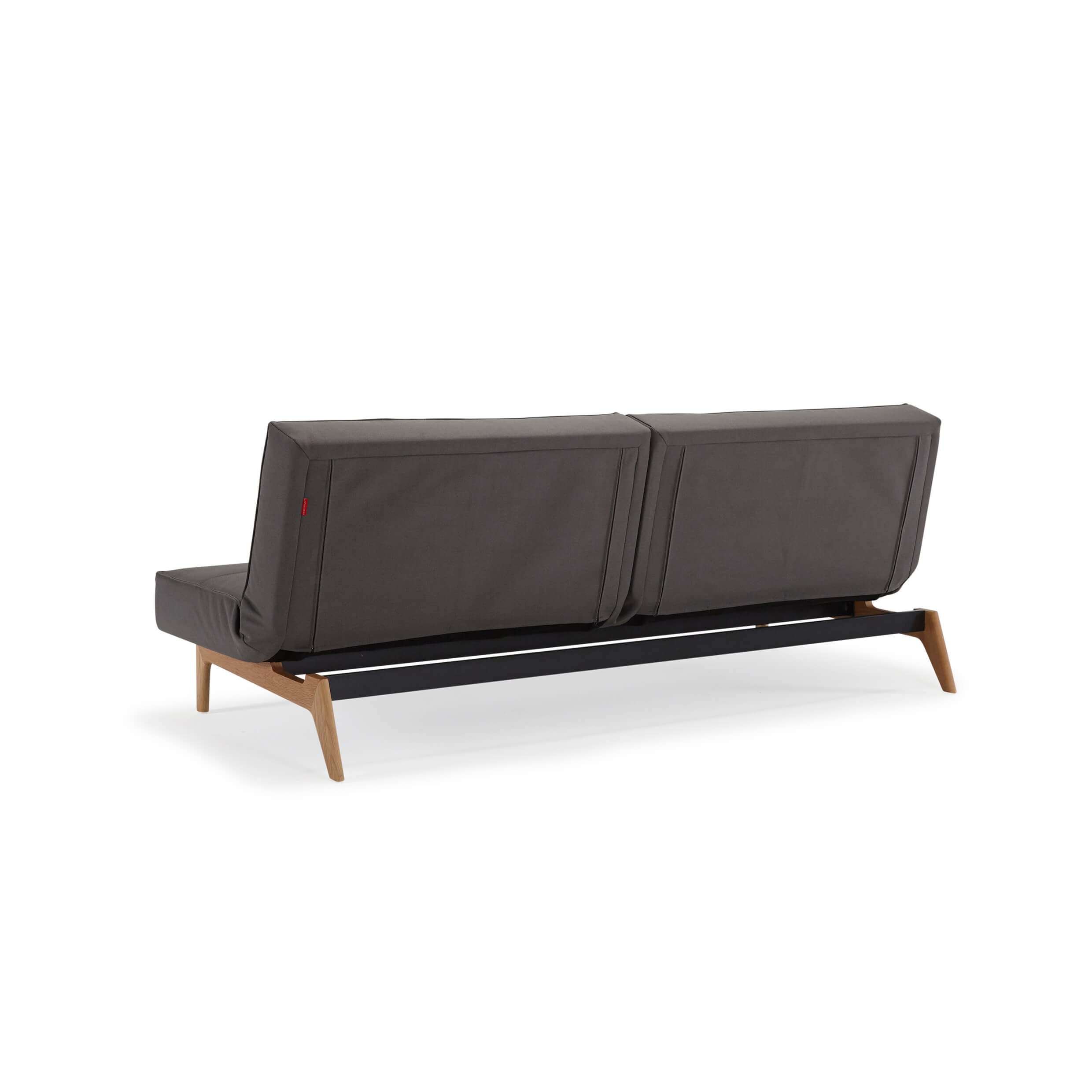 Convertible futon sofa rear view