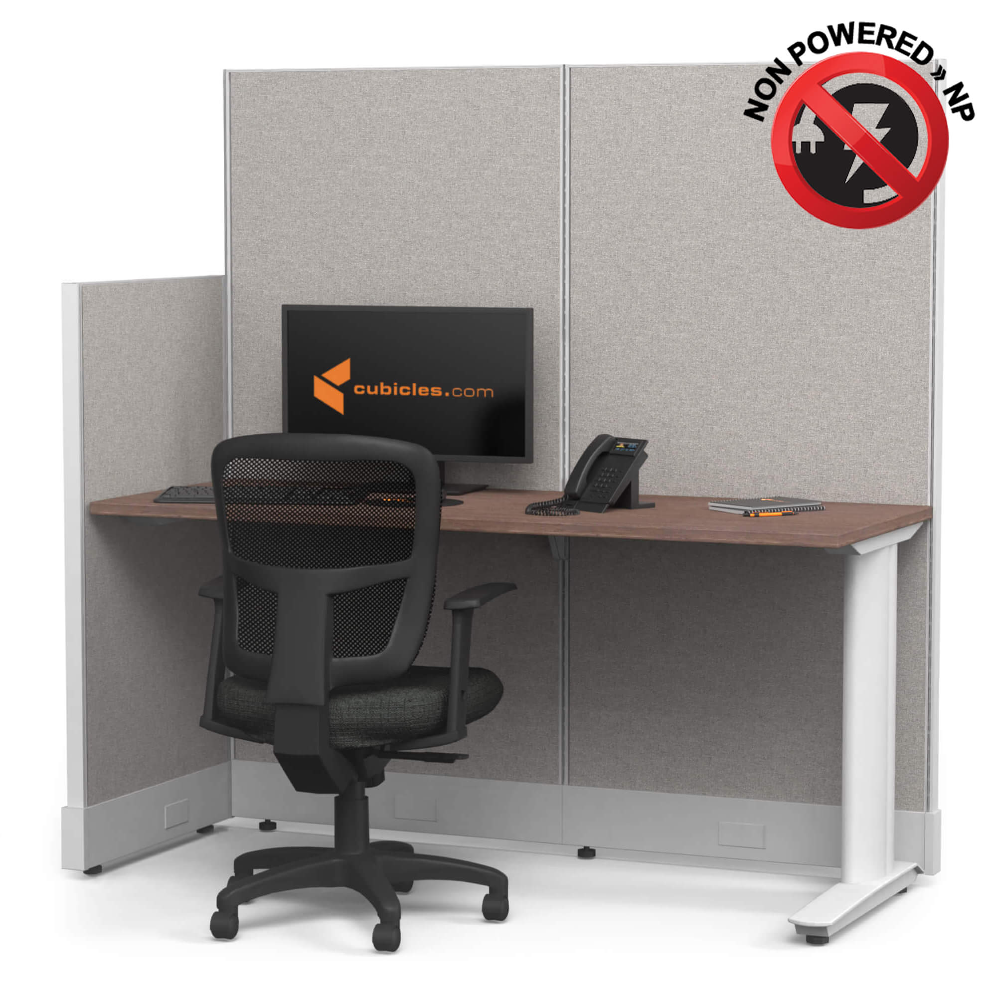 Cubicle desk straight 1pack non powered sign