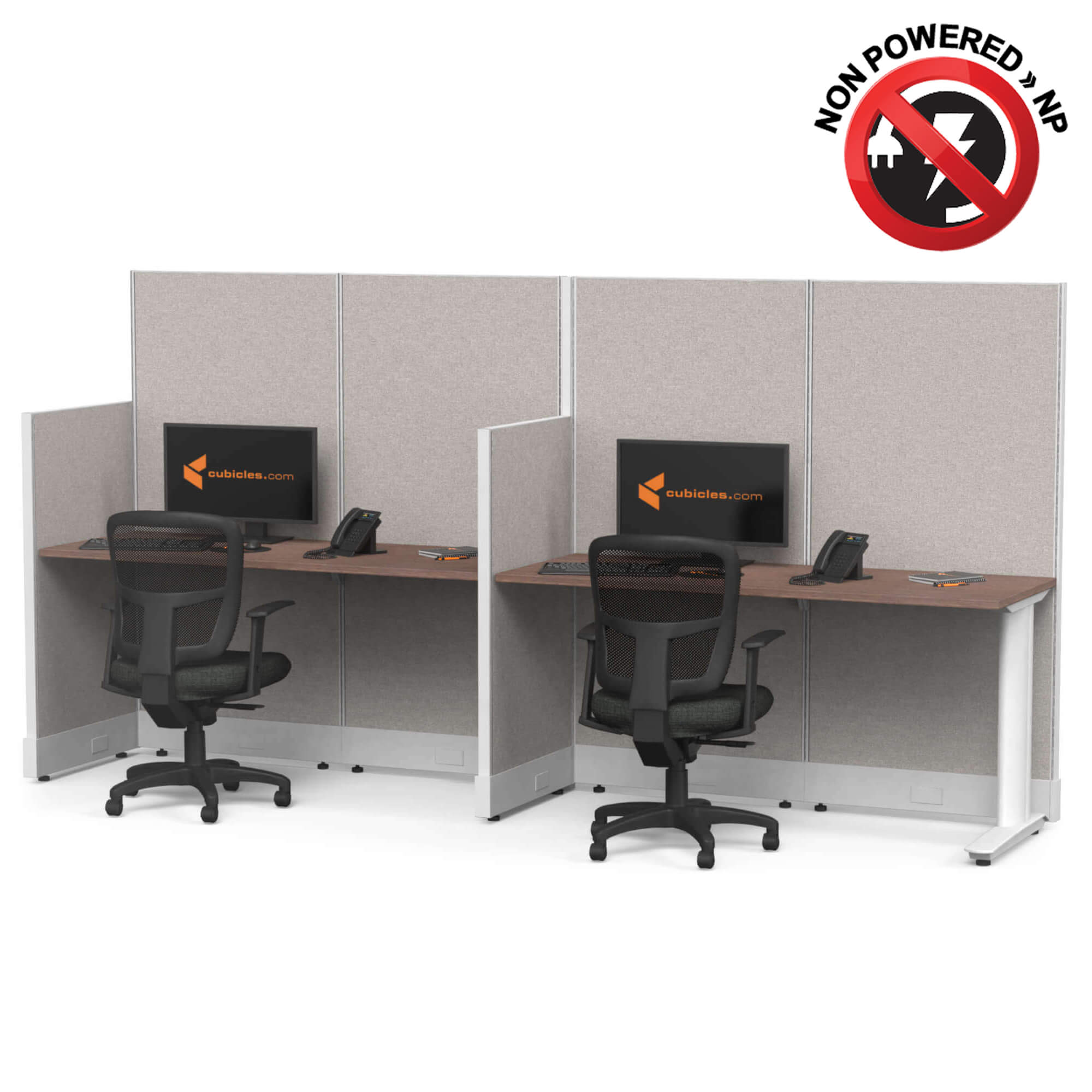 Cubicle desk straight 2pack non powered sign