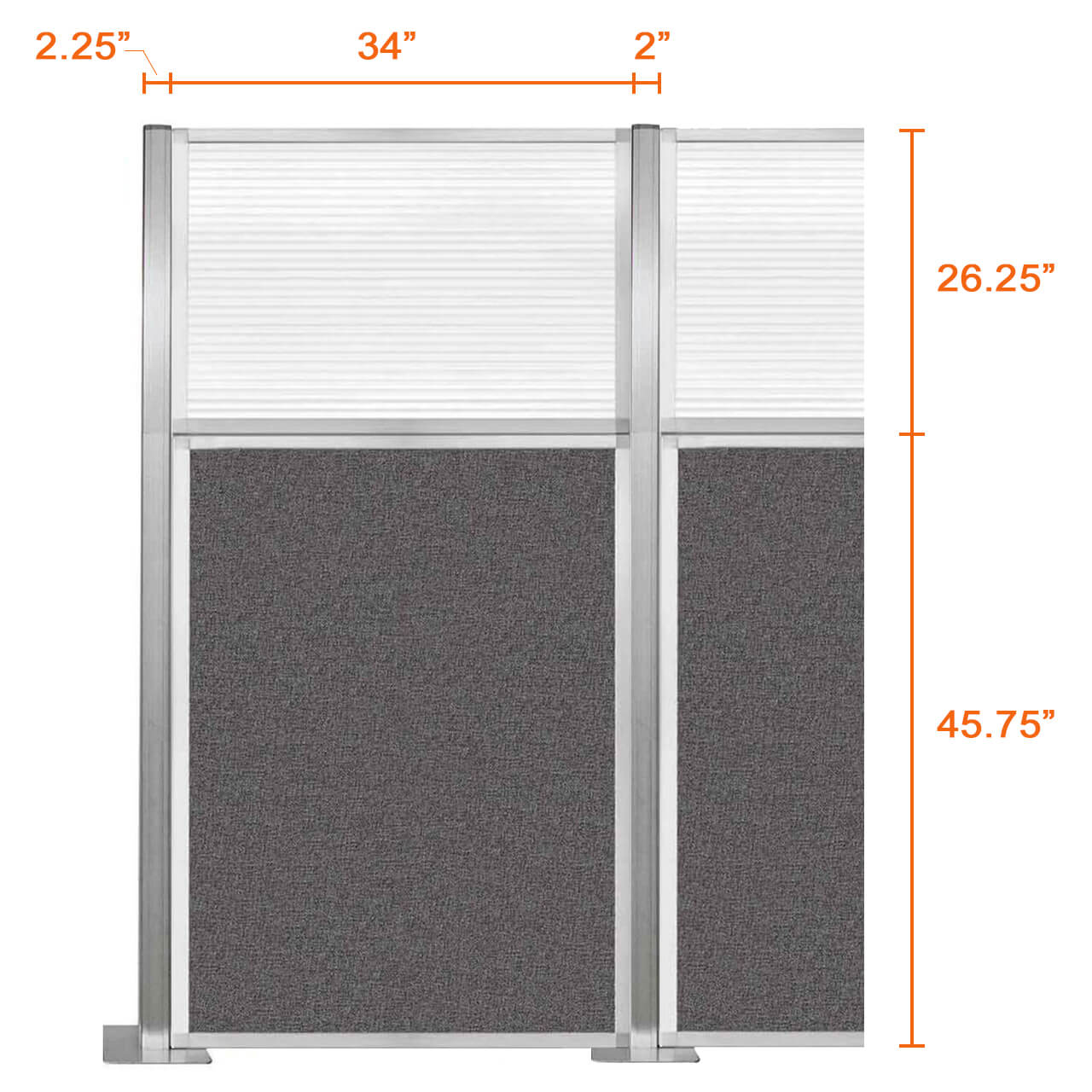 Modular panels 72h x 36w with window measures