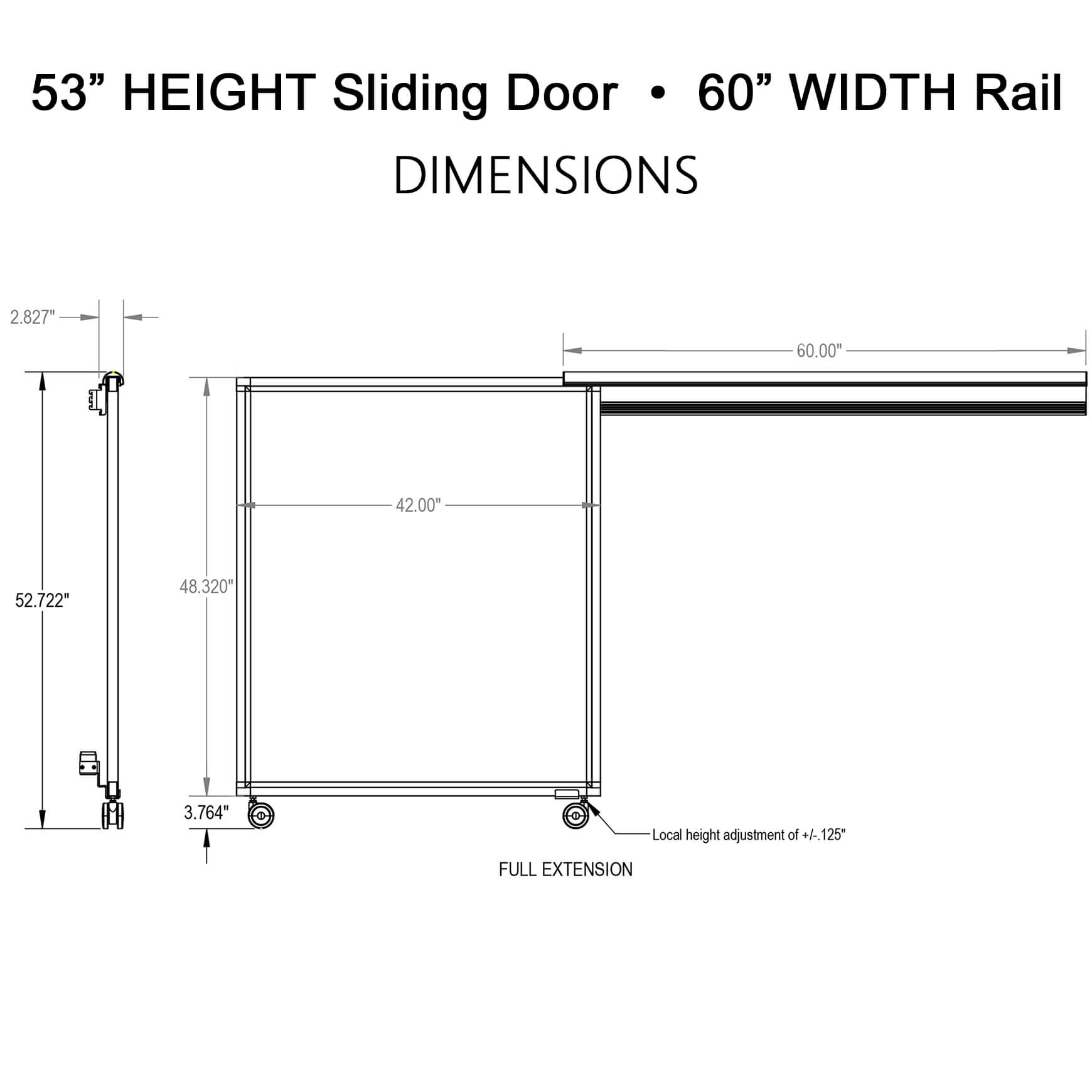 Ao2 cubicle door 53h 60w