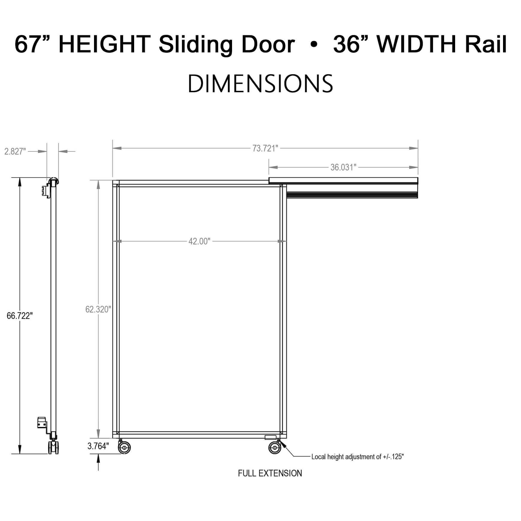 Ao2 cubicle door 67h 36w