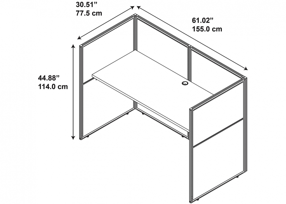 Cubicle furniture 3d dimensions