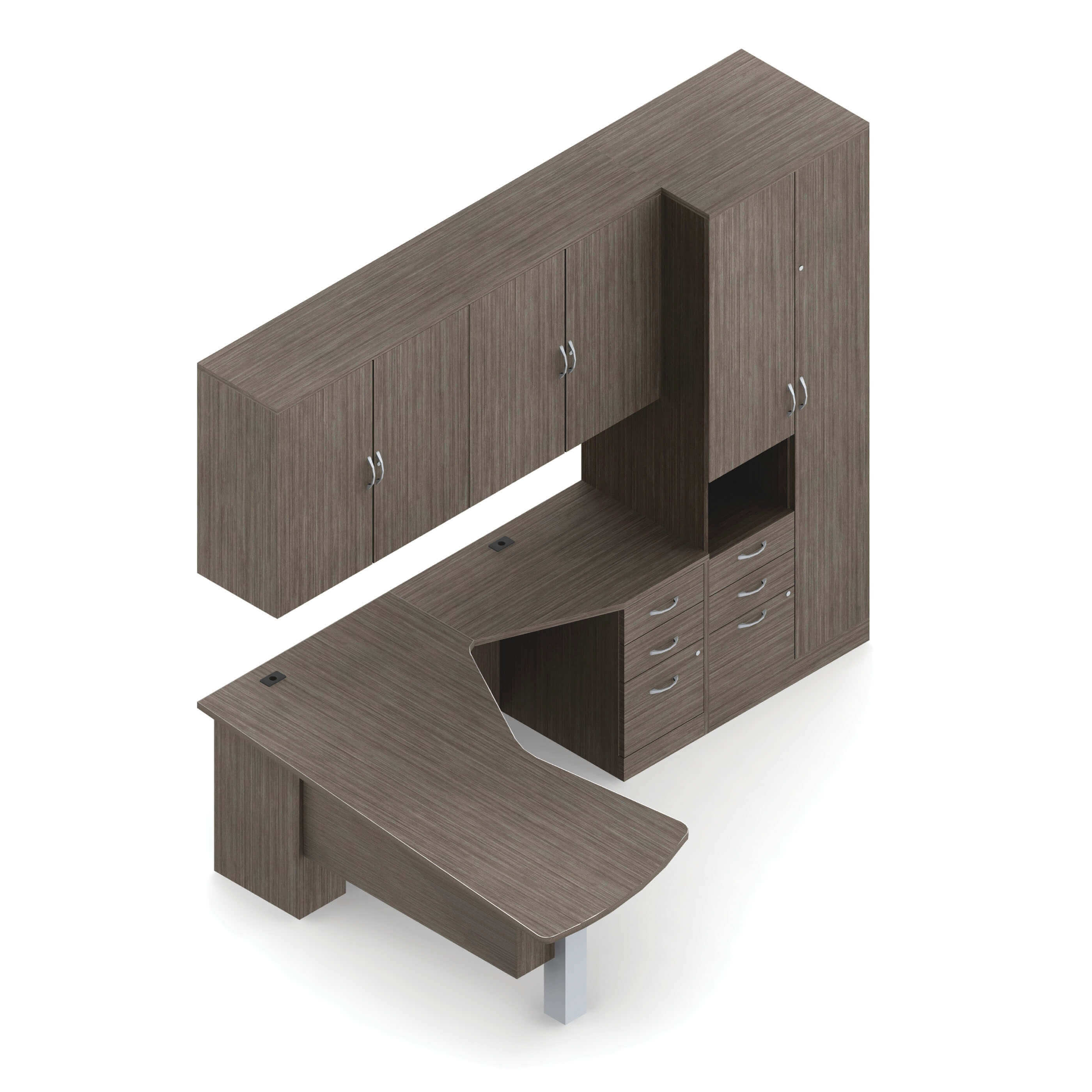 Desk furniture office desk with hutch right 1