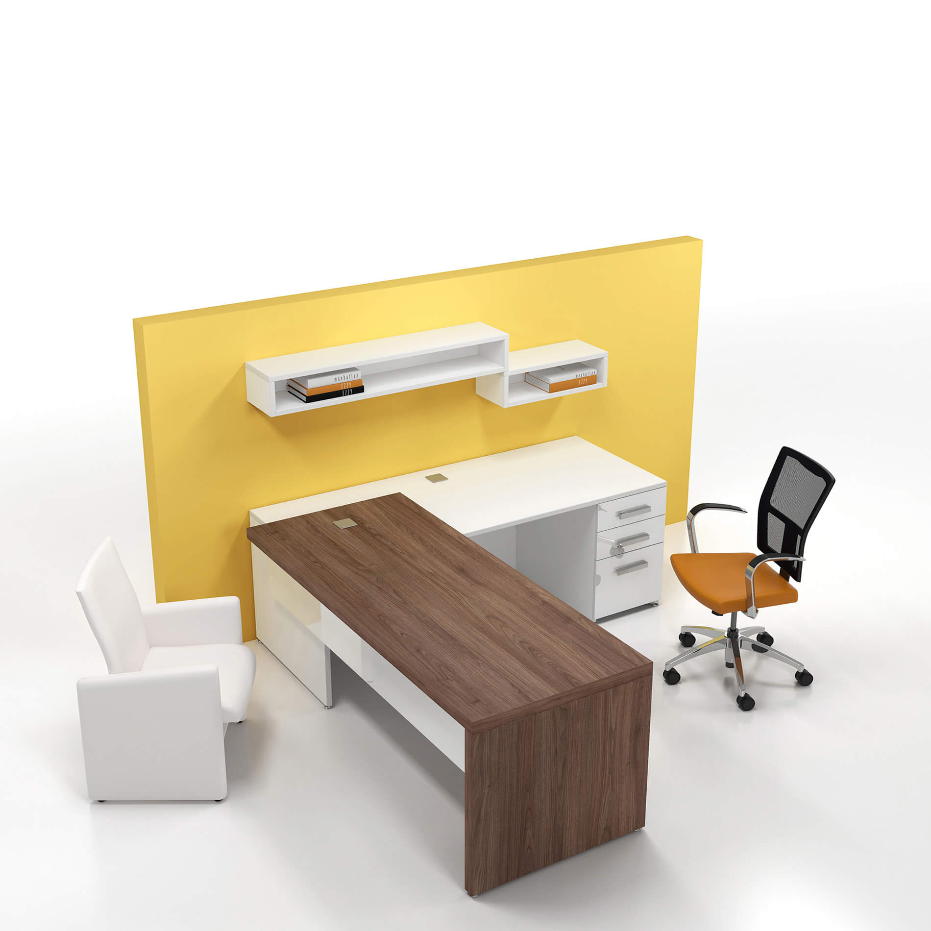Desk furniture white l shaped desk 1 2