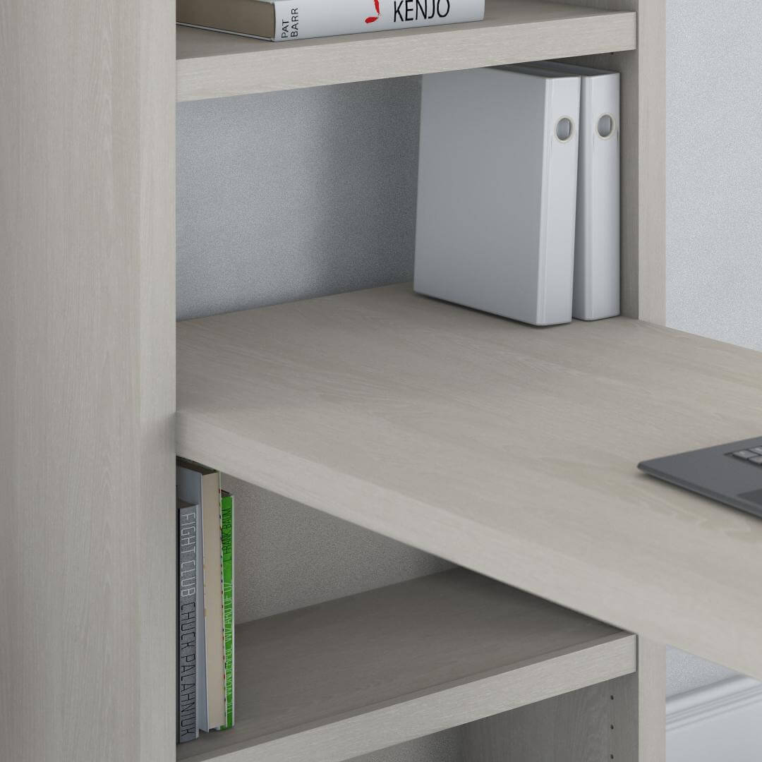 Clarity wood office desk 57w x 27d detail