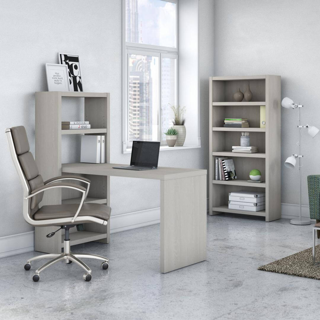 Clarity wood office desk 57w x 27d lifestyle