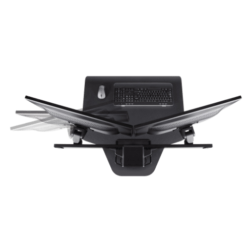 Desktop riser 2 monitors top view