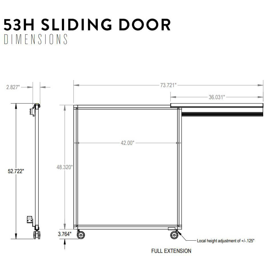 Door size 53 1 1