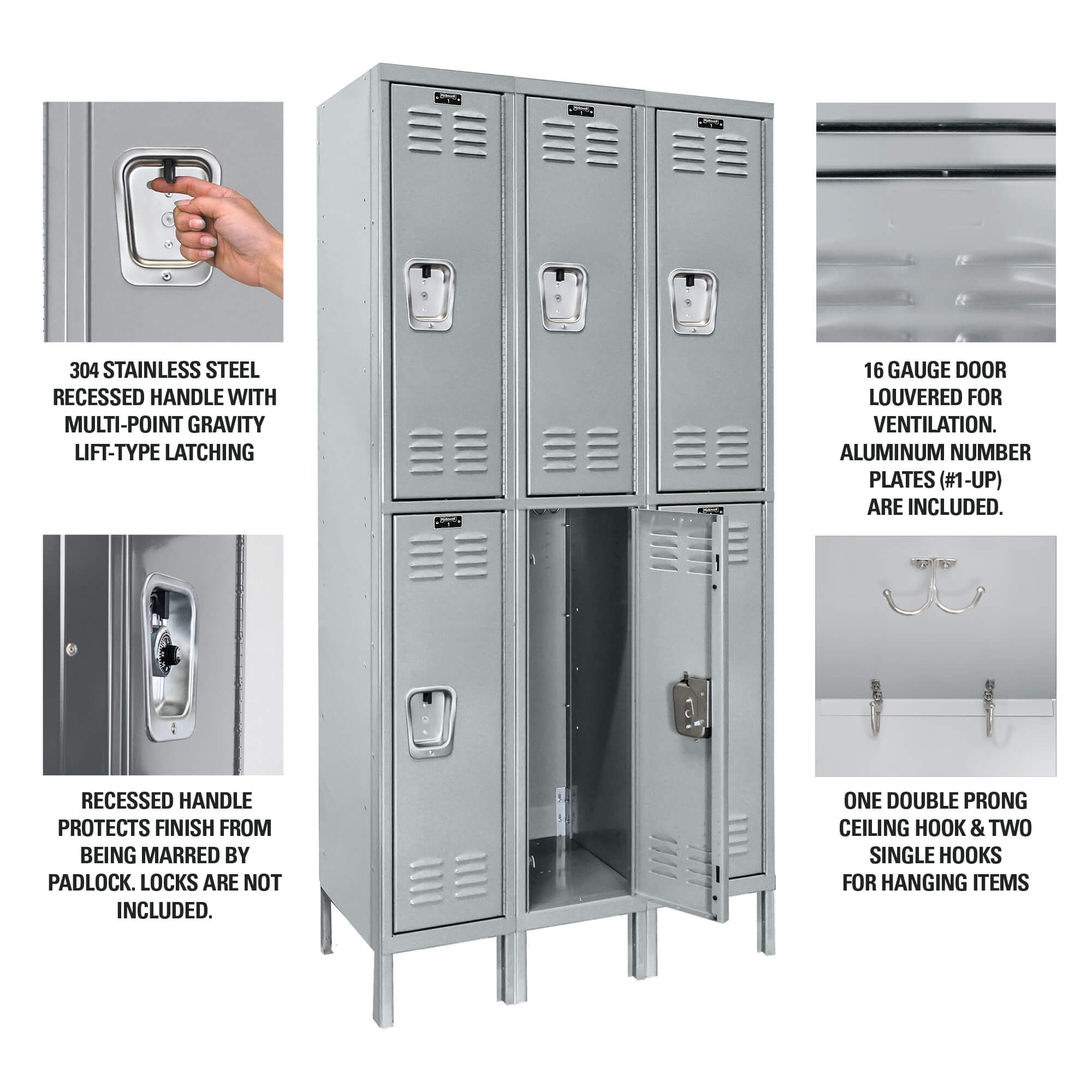 Metal Lockers - Wardrobe Lockers 3W 2T